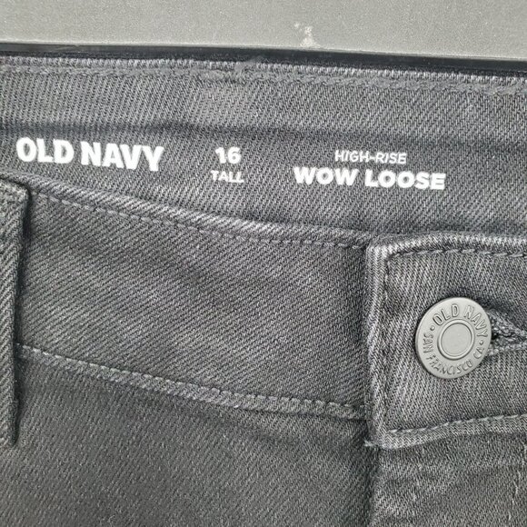 Old Navy High-Rise Wow Loose Jeans Womens Size 16 Tall NWT Straight Cut Denim - Picture 9 of 16